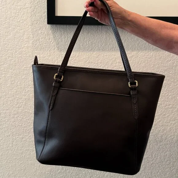 COACH Peyton Shoulder Tote Bag Saffiano Leather 27349 - Picture 4 of 14